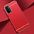 Carcasa Bumper Lujo Marco de Metal y Plastico Funda P02 para OnePlus Nord N200 5G Rojo