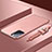 Carcasa Bumper Lujo Marco de Metal y Plastico Funda para Oppo Reno6 Pro 5G India Oro Rosa