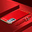 Carcasa Bumper Lujo Marco de Metal y Plastico Funda para Oppo Reno6 Pro+ Plus 5G Rojo