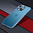 Carcasa Bumper Lujo Marco de Metal y Plastico Funda QC1 para Apple iPhone 13 Azul