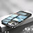 Carcasa Bumper Lujo Marco de Metal y Plastico Funda QC2 para Apple iPhone 12 Negro