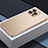 Carcasa Bumper Lujo Marco de Metal y Plastico Funda QC3 para Apple iPhone 13 Pro Max Oro