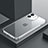 Carcasa Bumper Lujo Marco de Metal y Plastico Funda QC4 para Apple iPhone 12 Plata