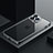 Carcasa Bumper Lujo Marco de Metal y Plastico Funda QC4 para Apple iPhone 12 Pro Max Negro