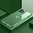 Carcasa Bumper Lujo Marco de Metal y Plastico Funda QC4 para Apple iPhone 12 Pro Max Verde