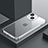 Carcasa Bumper Lujo Marco de Metal y Plastico Funda QC4 para Apple iPhone 13 Plata