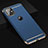 Carcasa Bumper Lujo Marco de Metal y Plastico Funda T01 para Apple iPhone 11 Azul