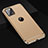 Carcasa Bumper Lujo Marco de Metal y Plastico Funda T01 para Apple iPhone 11 Pro Max Oro