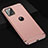 Carcasa Bumper Lujo Marco de Metal y Plastico Funda T01 para Apple iPhone 11 Pro Oro Rosa