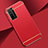 Carcasa Bumper Lujo Marco de Metal y Plastico Funda T01 para Huawei P40 Lite 5G Rojo