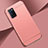 Carcasa Bumper Lujo Marco de Metal y Plastico Funda T01 para Oppo A72 Oro Rosa