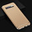 Carcasa Bumper Lujo Marco de Metal y Plastico Funda T01 para Samsung Galaxy S10 Oro