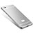 Carcasa Bumper Lujo Marco de Metal y Silicona Funda M01 para Xiaomi Mi 4i Plata