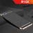 Carcasa Bumper Lujo Marco de Metal y Silicona Funda M02 para Oppo R15X Negro