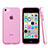 Carcasa Bumper Silicona Transparente Mate para Apple iPhone 5C Rosa