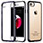 Carcasa Bumper Silicona Transparente Mate para Apple iPhone 8 Negro