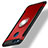 Carcasa Bumper Silicona y Plastico Mate con Anillo de dedo Soporte para Huawei Honor Play 7X Rojo