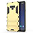 Carcasa Bumper Silicona y Plastico Mate con Soporte para Samsung Galaxy Note 9 Oro