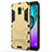 Carcasa Bumper Silicona y Plastico Mate con Soporte para Samsung Galaxy On6 (2018) J600F J600G Oro