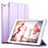 Carcasa de Cuero Cartera con Soporte L01 para Apple iPad Air Morado