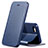 Carcasa de Cuero Cartera con Soporte L01 para Apple iPhone 5S Azul