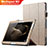 Carcasa de Cuero Cartera con Soporte L01 para Huawei MediaPad M2 10.0 M2-A01 M2-A01W M2-A01L Oro