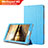 Carcasa de Cuero Cartera con Soporte L01 para Huawei Mediapad M2 8 M2-801w M2-803L M2-802L Azul