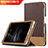 Carcasa de Cuero Cartera con Soporte L01 para Huawei MediaPad T2 Pro 7.0 PLE-703L Marron