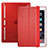 Carcasa de Cuero Cartera con Soporte L02 para Apple iPad Pro 12.9 Rojo
