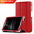 Carcasa de Cuero Cartera con Soporte L02 para Huawei MediaPad T2 Pro 7.0 PLE-703L Rojo