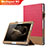 Carcasa de Cuero Cartera con Soporte L03 para Huawei MediaPad M2 10.0 M2-A01 M2-A01W M2-A01L Rojo