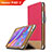 Carcasa de Cuero Cartera con Soporte L05 para Huawei Honor Pad 2 Rojo
