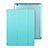 Carcasa de Cuero Cartera con Soporte para Apple iPad 3 Azul Cielo