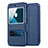 Carcasa de Cuero Cartera con Soporte para Huawei Honor 4A Azul