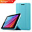 Carcasa de Cuero Cartera con Soporte para Huawei Mediapad T2 7.0 BGO-DL09 BGO-L03 Azul Cielo