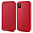 Carcasa de Cuero Cartera para Apple iPhone X Rojo