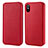 Carcasa de Cuero Cartera para Apple iPhone Xs Rojo
