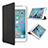 Carcasa de Cuero Mate con Soporte para Apple iPad Pro 9.7 Negro