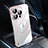 Carcasa Dura Cristal Plastico Funda Rigida Transparente con Mag-Safe Magnetic QC1 para Apple iPhone 12 Pro Max Oro Rosa