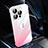 Carcasa Dura Cristal Plastico Funda Rigida Transparente Gradiente QC2 para Apple iPhone 14 Pro Rosa