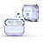 Carcasa Dura Cristal Plastico Funda Rigida Transparente H01 para Apple AirPods Pro Morado