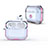 Carcasa Dura Cristal Plastico Funda Rigida Transparente H01 para Apple AirPods Pro Rosa Roja