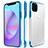 Carcasa Dura Cristal Plastico Funda Rigida Transparente H01 para Apple iPhone 11 Pro Max Azul