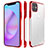 Carcasa Dura Cristal Plastico Funda Rigida Transparente H01 para Apple iPhone 11 Rojo