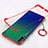 Carcasa Dura Cristal Plastico Funda Rigida Transparente H01 para Huawei Enjoy 10 Rojo