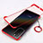 Carcasa Dura Cristal Plastico Funda Rigida Transparente H01 para Huawei Honor Play4 5G Rojo