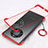 Carcasa Dura Cristal Plastico Funda Rigida Transparente H01 para Huawei Mate 40E 4G Rojo