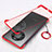 Carcasa Dura Cristal Plastico Funda Rigida Transparente H01 para Huawei Mate 40E Pro 5G Rojo