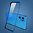 Carcasa Dura Cristal Plastico Funda Rigida Transparente H01 para Oppo Reno7 Pro 5G Azul