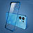 Carcasa Dura Cristal Plastico Funda Rigida Transparente H01 para Oppo Reno8 5G Azul